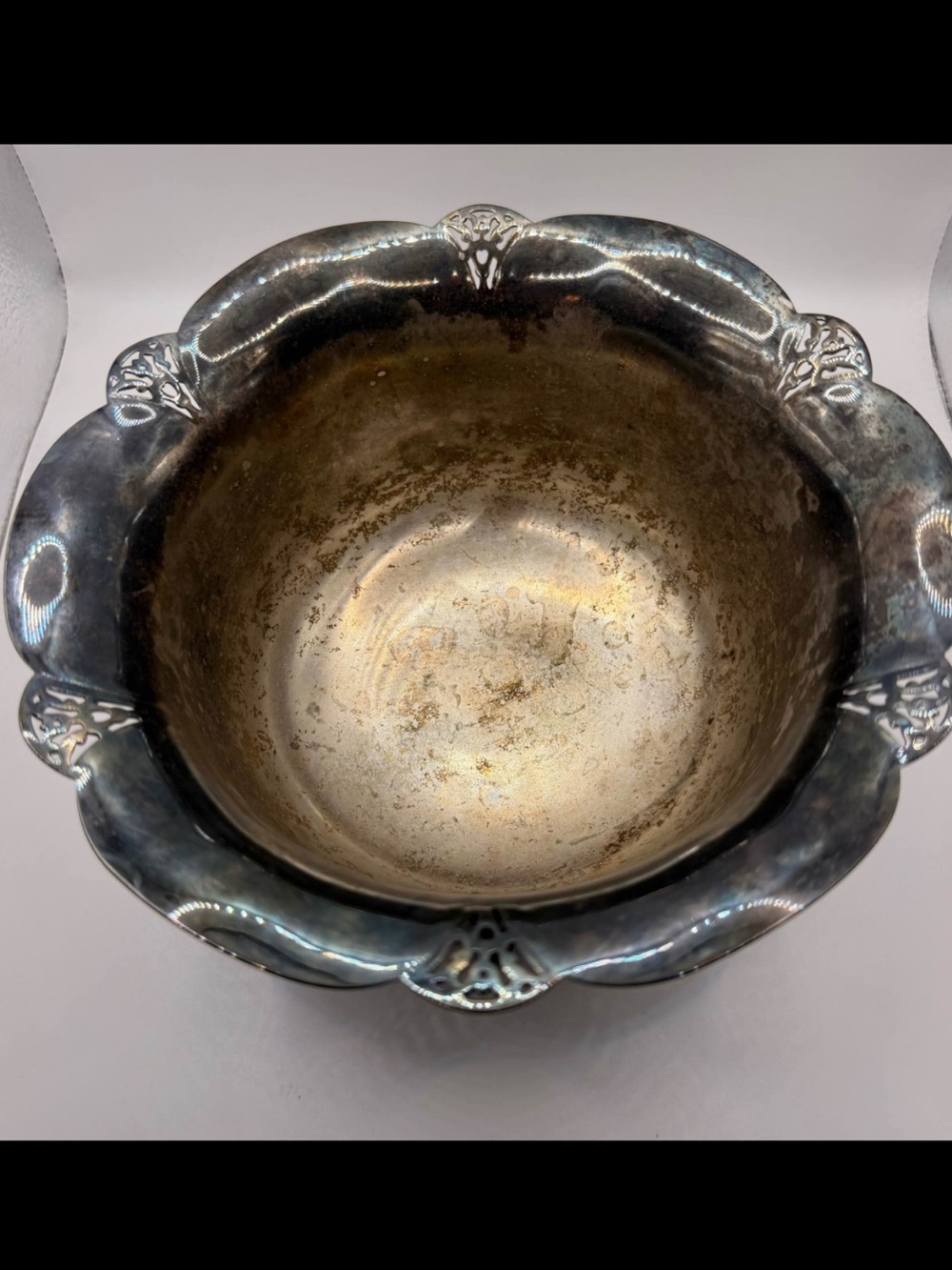 Vintage Silver-Tone Decorative Bowl/ Serving Trays - Picture 2 of 14